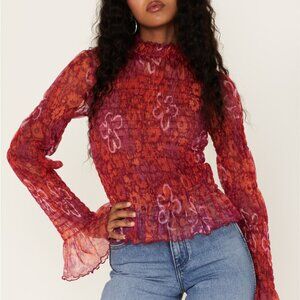 NWOT Free People Women's Hello There Floral Top